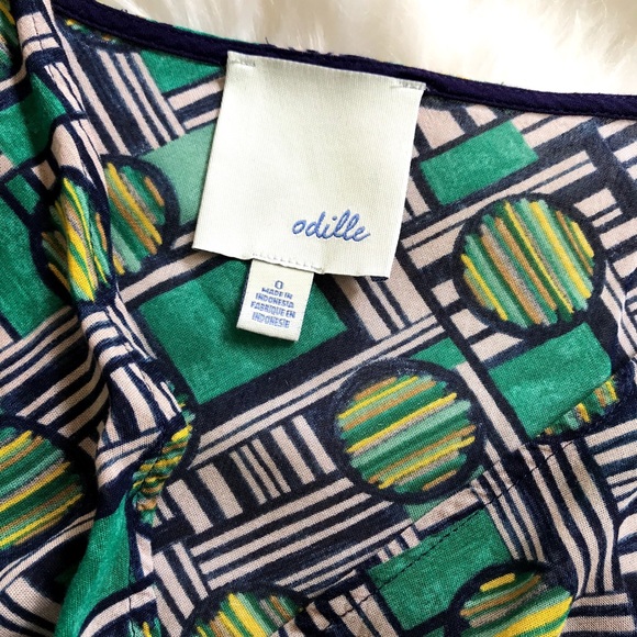 Anthropologie odille woman’s geometric blouse - Picture 6 of 7